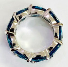 HSN Colleen Lopez Sterling Silver London Blue Topaz 2-Row Band Ring Size 5 — photo 4