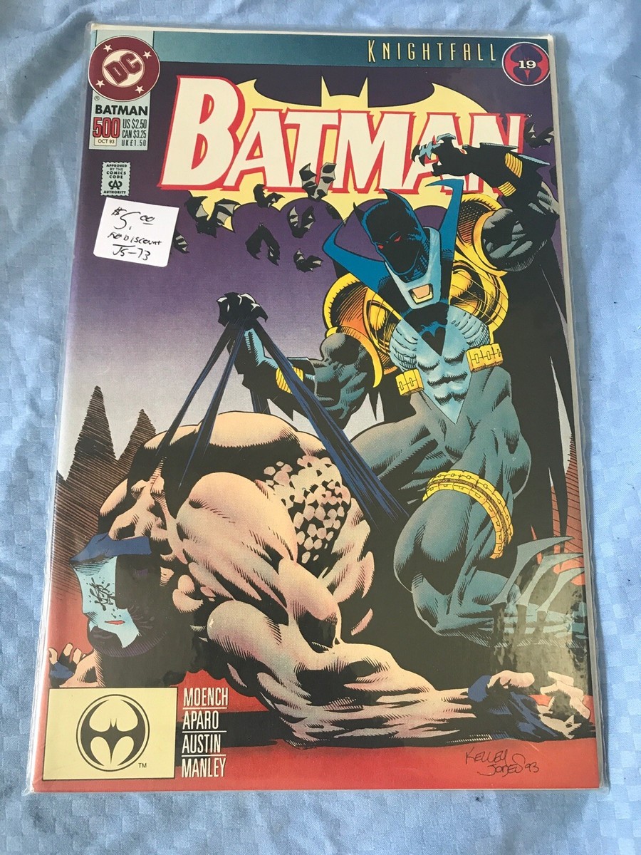 Batman (1940) #500, Kelley Jones cover DC comics, Knightfall Bane