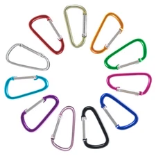 40 mm Durable Aluminum Mini Carabiner Clip Keychain with a Spring Loaded Gate