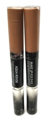 2 pk MAKE UP FOR EVER AQUA ROUGE Waterproof Liquid Lip Color (PICK YOUR COLOR)