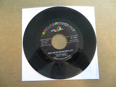 Lloyd Price   Where Were You (On Our Wedding Day)? - 1959 7'' Single G+/Generic