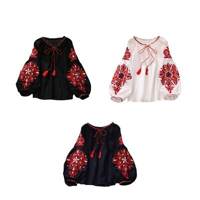 Bestickte Oberteile für Damen, Boho-Tops, böhmische Bluse für Reisen,