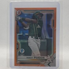 2021 Bowman Draft Baseball First Edition Robert Puason Orange Parallel /25