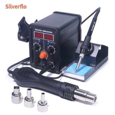 Digital 780W 2in1 Soldering Iron Station Hot Air Rework Welding Tool Kit