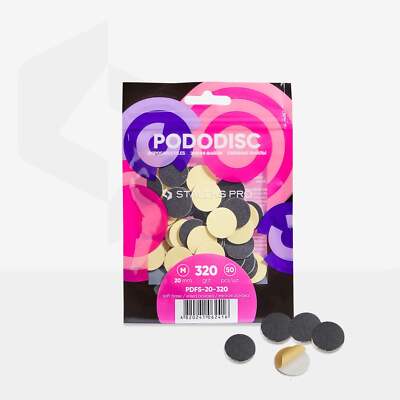 STALEKS PRO M PODODISC WHITE DISPOSABLE FILES SOFT BASE FOR PEDICURE DISC 20MM (