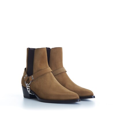celine カマルグ バイカー チェルシーブーツ CELINE CAMARGUE BIKER CHELSEA BOOT in CALFSKIN - VEGETAL