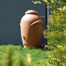 Rainwater Tank Water Butt Plastic Container Garden Storage Barrel 210L 360L 440L