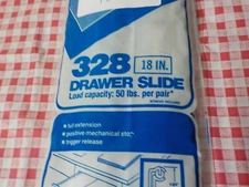 Heavy Duty Ball Bearing Drawer Slides Full Extension 18"  50lb weight New In Pac