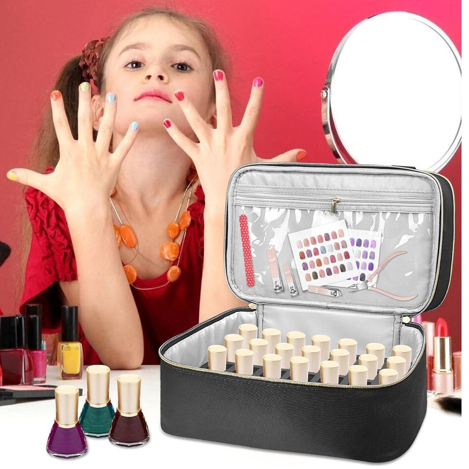 Nail Polish Storage Bag Double Layer Nail Polish Holder for Perfume