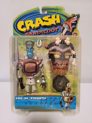 Crash Bandicoot Dr. N. Tropy ReSaurus Action Figur Series 2 1999