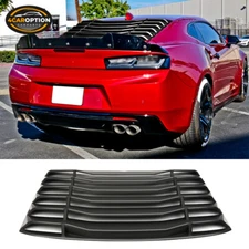 Fits 16-24 Chevy Camaro Rear Window Louvers Cover Sun Visor Shade Gloss Black