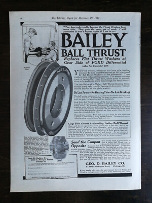Vintage 1917 Bailey Ball Thrust Full Page Original Ad 222 | eBay