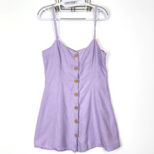 Anthropologie Urban Outfitters Strappy Back Lilac Linen Blend Beach Woman Sz Med