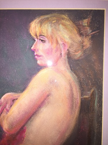 Vintage Original Charcoal Pastel Studio Portrait Model Avril Blamire Gilmore - Picture 5 of 16