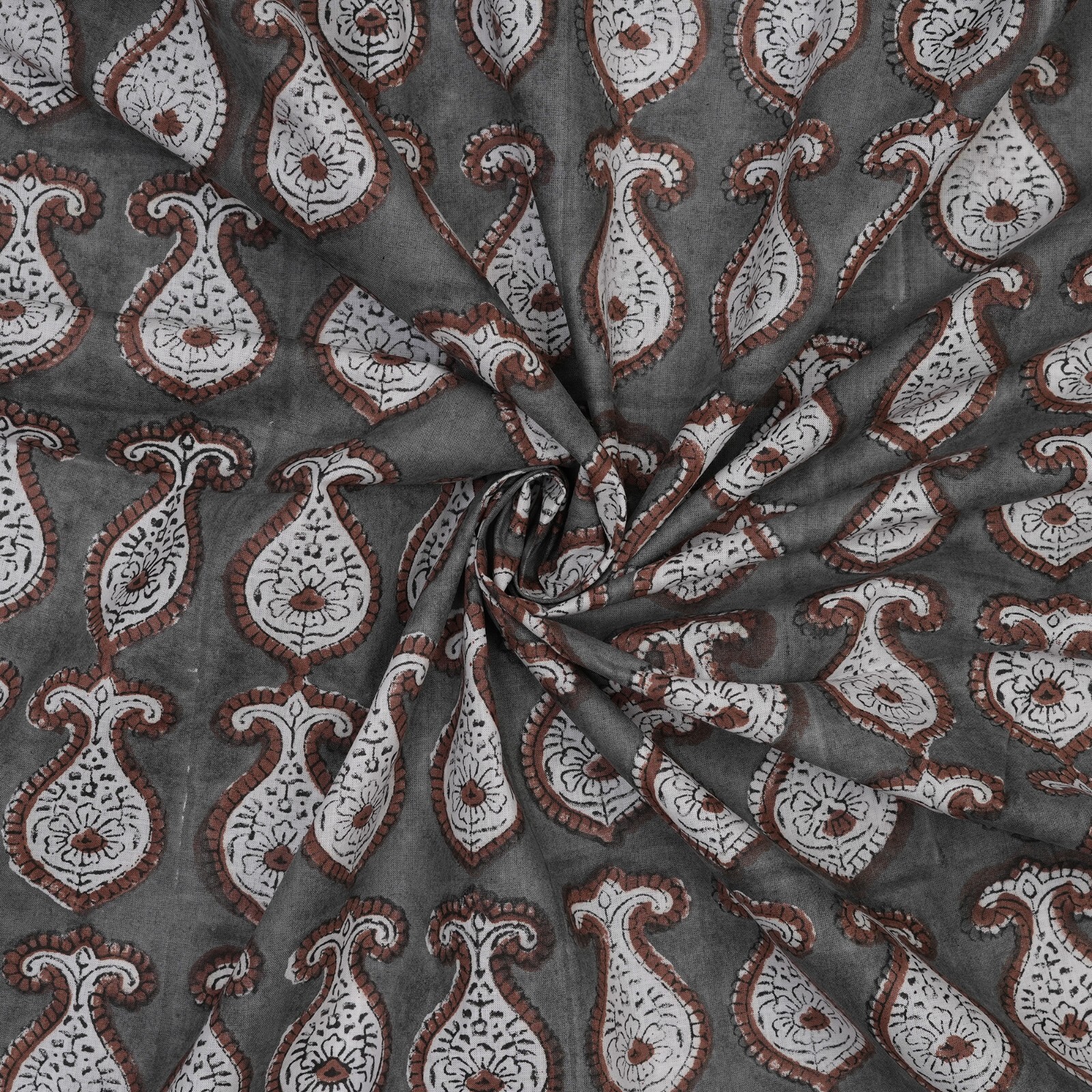 5 Yard Multi Color Block Print Cotton Sewing Craft Fabric Loose Dress