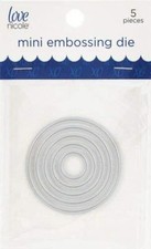 Love Nicole Embossing Die 5pc Circles New Fast Shipping