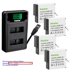 Kastar Battery USB LCD Charger for Gopro6 GoPro AHDBT-601 AHBBP-601 GoPro HERO