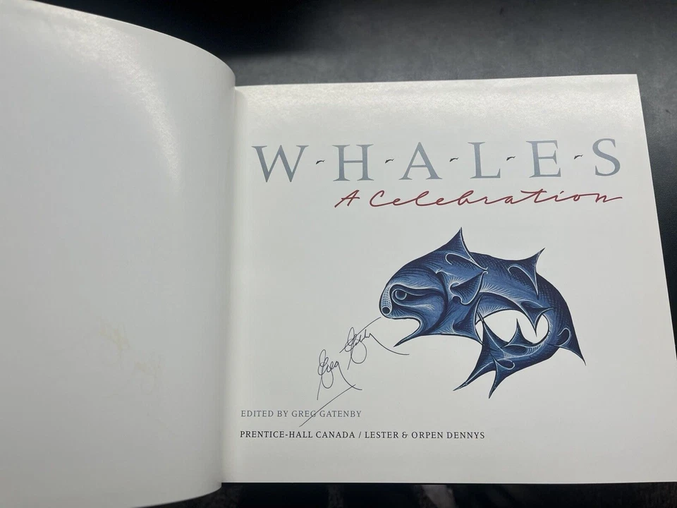SIGNED: Whales--A Celebration by Greg Gatenby (1983, HCDJ, 1st, VG) - Image 4 of 4