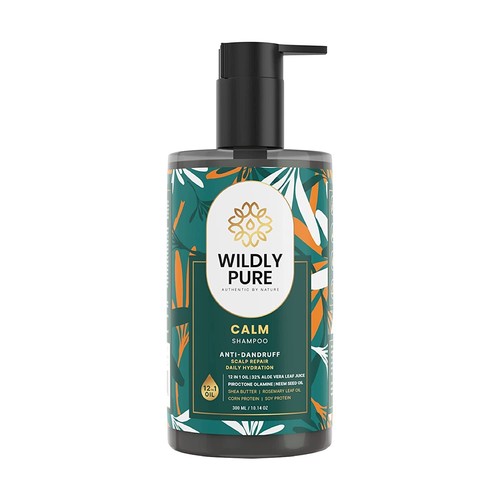 WILDLY PURE Natural Anti Dandruff Shampoo- 300ml || free shipping