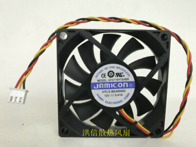 1 PCS JAMICON Fan  KF0715H1SABR DC 12V 0.41A 70*70*15mm 3 Pin cooling fan