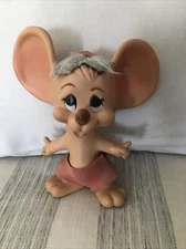 HURON PRODUCTS ROY DES. 1970 'S LARGE HARD PLASTIC BIG EARS TOPO GIGIO COIN BANK