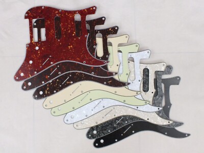 SEAFRONT Gitarre Pickguard HSS Für ST E-Gitarren - 3-lagiger Kratzschutz Mit 11 Löchern