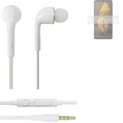 Kopfhörer für Sharp Aquos R7 headset Ohrstöpsel in ear plug weiß