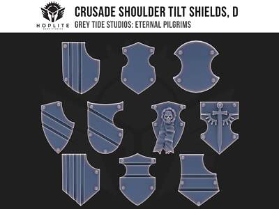 Crusade Shoulder Tilt Shields, D (x10) | Grey Tide Studios | Eternal Pilgrims |