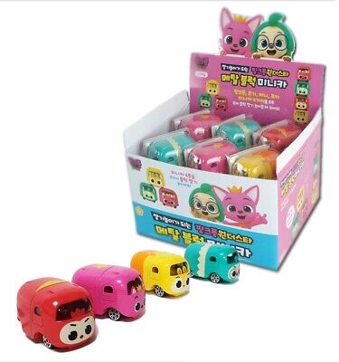 Pinkfong Wonderstar Metal Block Mini Car Set 4pcs Pinkfong Hogi Jenny Poki  Toys