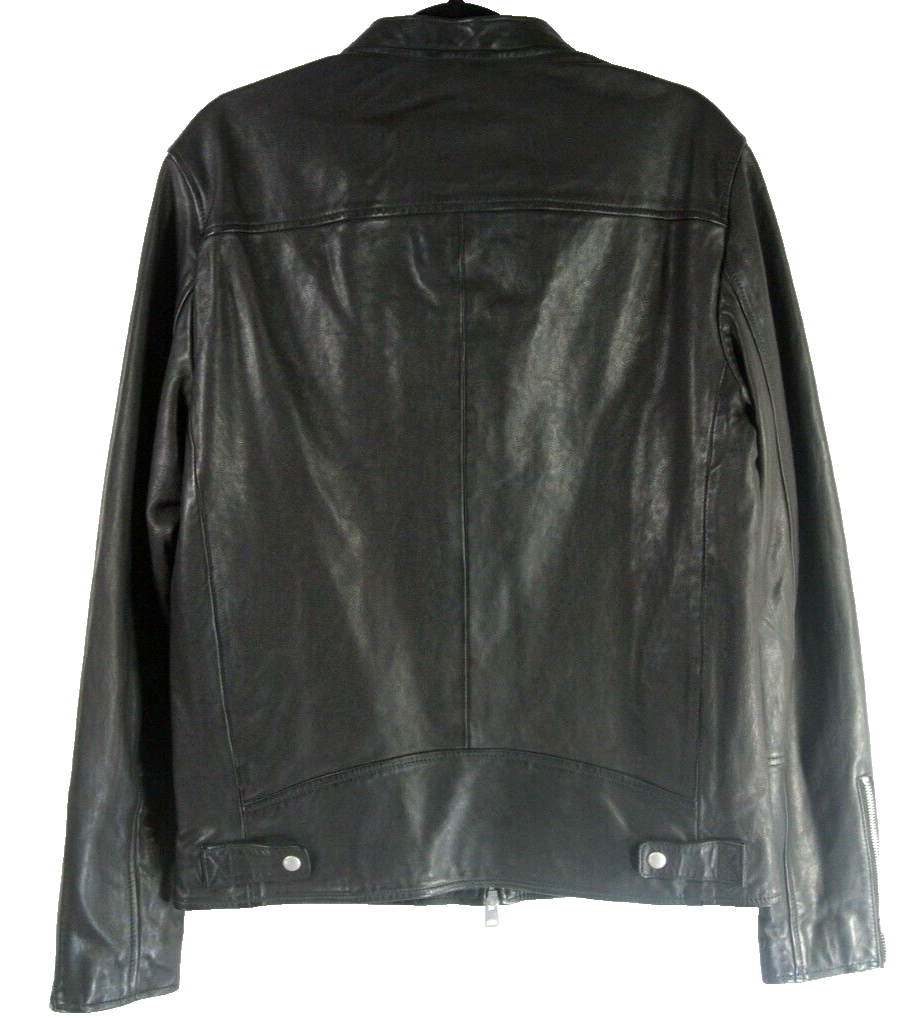 NEW/missing hood ALLSAINTS Men's Harwood Hooded Leather Jacket