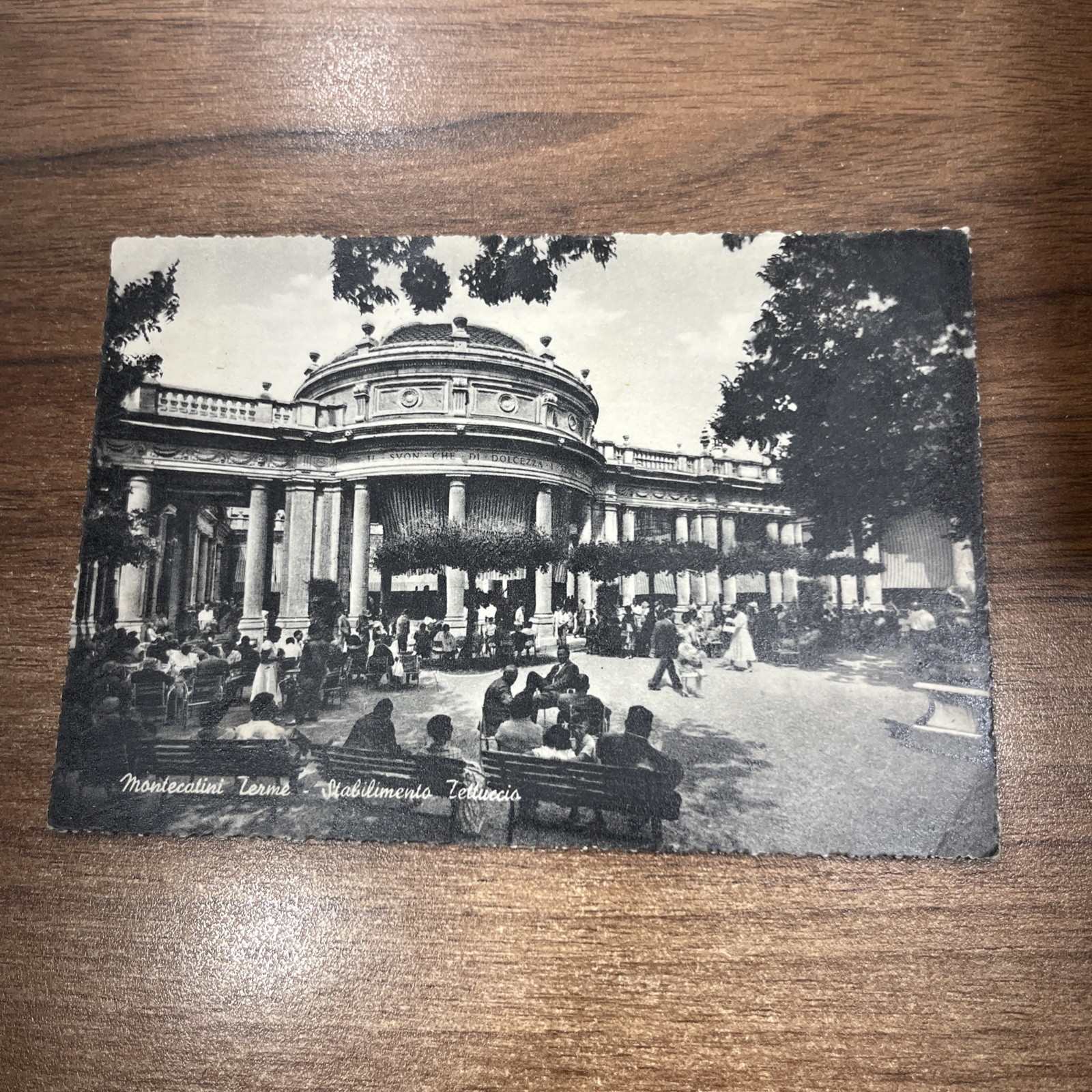 CARTOLINA BIANCO E NERO VINTAGE MONTECATINI TERME STABILIMENTO TETTUCCIO