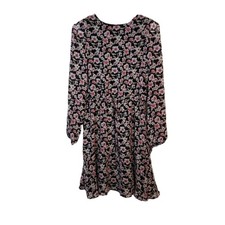 Banana Republic Blue & Pink Floral Long Sleeve Dress Size SP Cottagecore Casual