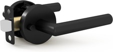 Mega Handles Ronn Privacy Lever Matte Black Door Lock Set Keyless