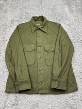 Vtg Military Shirt Medium US Army Field M-51 Wool Korean War OG-108 Combat 1951