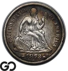 1873 Seated Liberty Dime w/ Arrows, Tough Collector Type Coin
