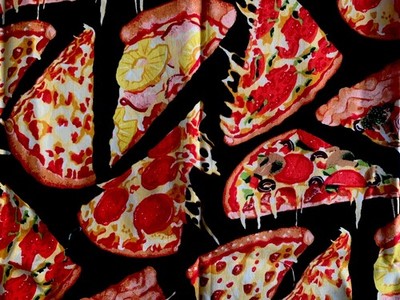 USA Quilt Baumwolle 41x55cm selten Patchwork Stoff USA Robert Kaufman Pizza Neu