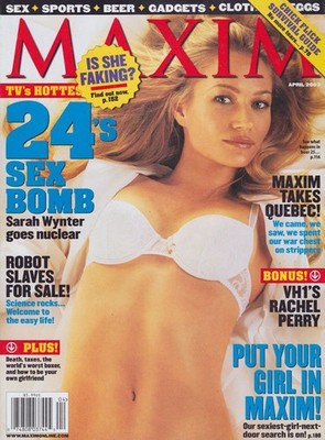 Maxim Magazine April 2003 #64 Sarah Wynter Cover Men's Interest Vintage