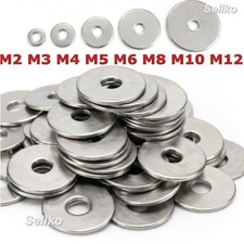 M2 M3 M4 M5 M6 M8 M10 M12 STAINLESS STEEL FLAT WASHER PENNY BOLTS SCREW WASHERS