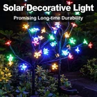 Solar Cherry Blossom Ground Lamp Garden For Outdoor Led Waterproof Outdoor Light