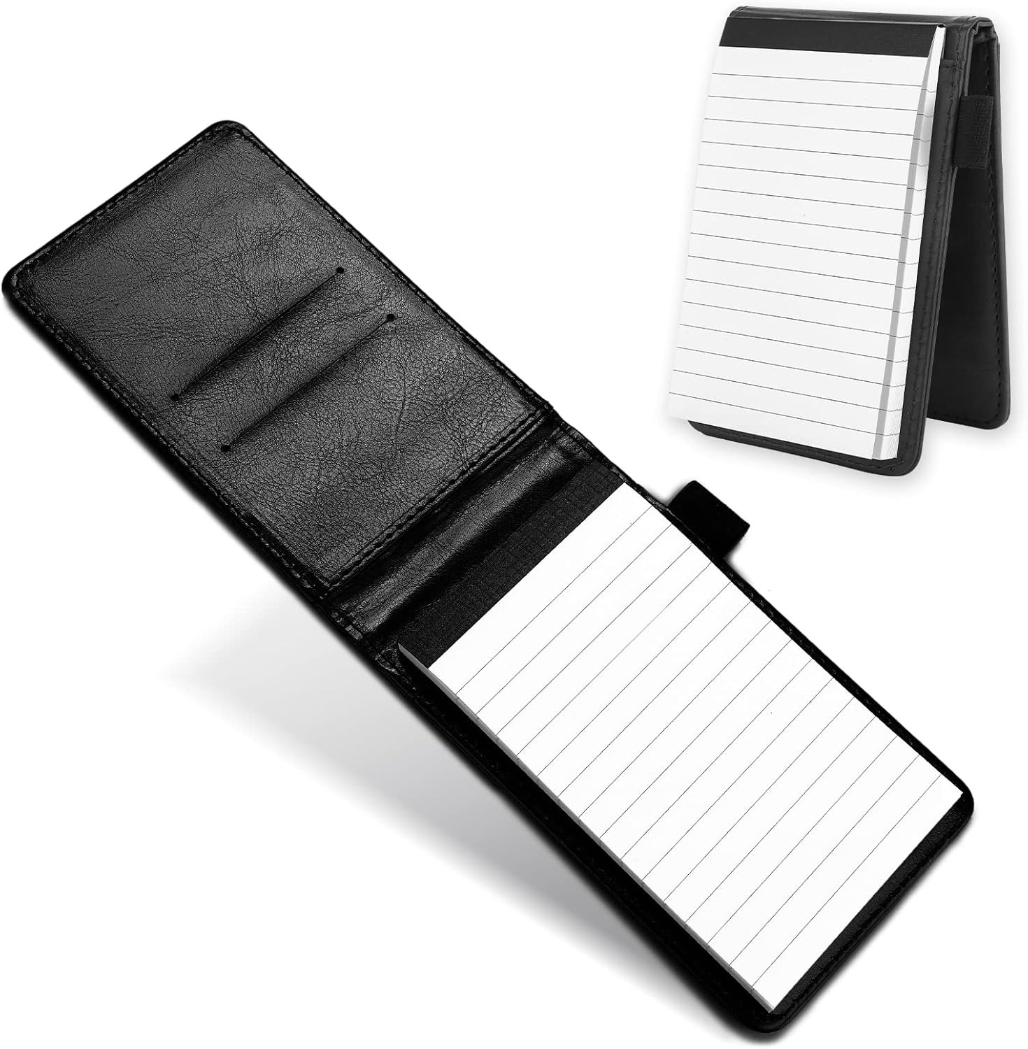 Cobee Leather Pocket Notepad Holder, Mini Memo Book Portable Notebook Business