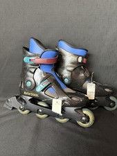 Rollerblade Spiritblade Inline Skates Adult Black Blue 4-Wheel With Tags Retro
