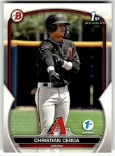 2023 Bowman 1st Edition #BPPF-56 Christian Cerda Arizona Diamondbacks Baseball