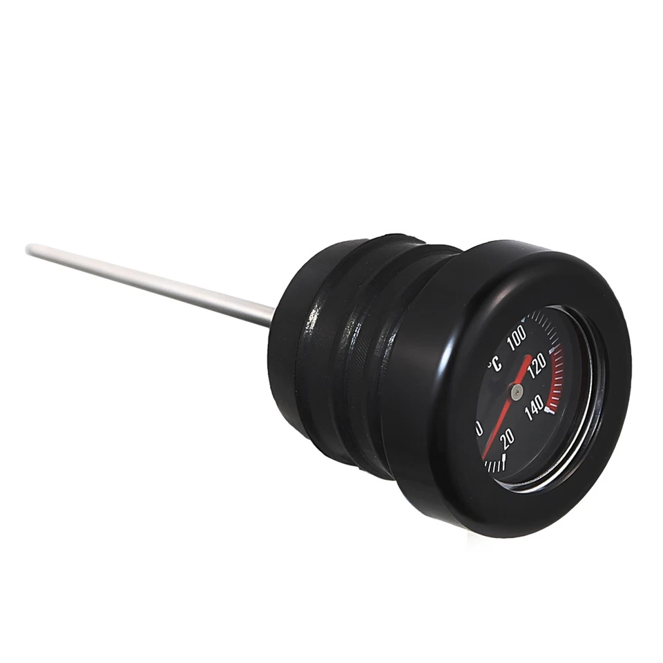 Black Oil Temperature Dipstick For Harley 00-17 Softail Twin Cam Fat Boy FLSTF Foto 2 de 4