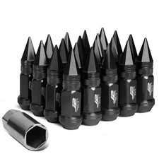 J2 Engineering LN-T7-022-125-BK 20Pcs M12 x 1.25 7075-T6 Aluminum 80mm Spiked