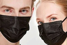 10/50/100 Mascarilla desechable Médico Quirúrgico Dental 3 capas Ear Loop Negro