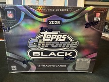 2025 TOPPS CHROME BLACK NFL FOOTBALL HOBBY BOX (1 AUTO)