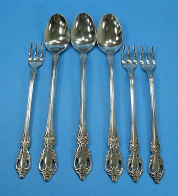 RAPHAEL Oneida Distinction Stainless Ice Tea Spoons & Cocktail Forks 6 Pieces
