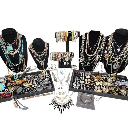 Vintage Costume & Sterling Silver Jewelry Lot - Brighton, Silpada, Lois Hill