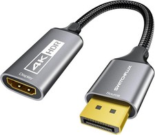 Active DisplayPort to HDMI Adapter 4K 60Hz,1440P/2K 120Hz Uni-Directional DP 1