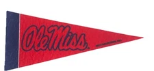 NCAA Ole Miss Rebels Mini Pennant 4”x9" Wall Decor Flag Banner